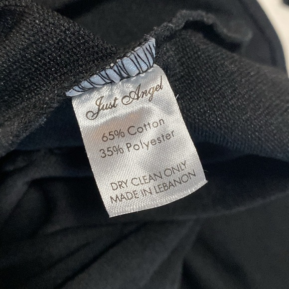 Just Angel Elegant Black Dress with Parrot embellished in Crystals Sz M - Picture 12 of 12